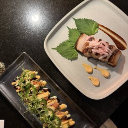 Pork belly and tuna crispy rice 10/10 Pork belly and tuna crispy rice 10/10