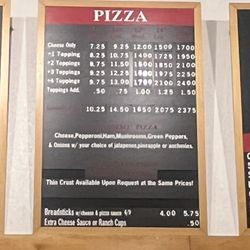 Old Time Pizza - Menu pizza