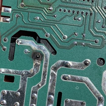 Cornerstone Heating & Air - Bad solder joint on circuit board, common problem. - Heating & Air Conditioning/HVAC Near Me - Riverside, California Cornerstone Heating & Air - Bad solder joint on circuit board, common problem. - Heating & Air Conditioning/HVAC Near Me - Riverside, California