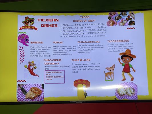 Menu photo 1 Que Chido Restaurant North Miami Beach, FL Menu photo 1 Que Chido Restaurant North Miami Beach, FL