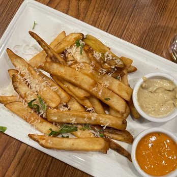 Tigerlily - Appetizer fries, the sauces are 10/10 - Indian Near Me - Berkeley, California Tigerlily - Appetizer fries, the sauces are 10/10 - Indian Near Me - Berkeley, California