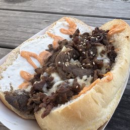 The cheese steak (without onions because we just don't get along)