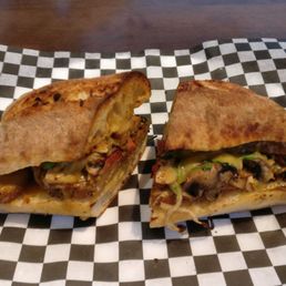 Maple tempeh sandwich. Really good. Maple tempeh sandwich. Really good.