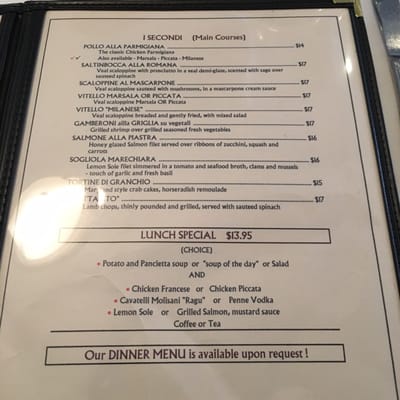Menu photo 5 Osteria Trevi Madison, NJ