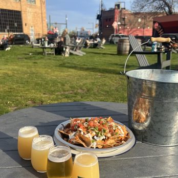 Other Half Brewing Philadelphia - Beer flight and Nachos - Breweries Near Me - Philadelphia, Pennsylvania