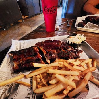 CJ Blacks - Baby Back BBQ Ribs with fries - Bars Near Me - Davie, Florida