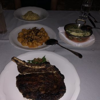 Monarch - Dry age steak and Cacio e Pepe with mash potatoes and another pasta dish in the middle - Italian Near Me - Dallas, Texas