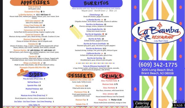Menu photo 7 La Bamba Mexican Restaurant Brant Beach, NJ Menu photo 7 La Bamba Mexican Restaurant Brant Beach, NJ