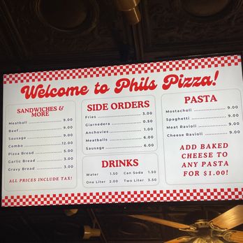 Phil's Pizza - Menú 1 - Pizza Near Me - Chicago, Illinois