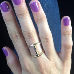 Rose Nails - Great attention to detail! Ignore the red part on my middle finger, I was picking at them before I went in.