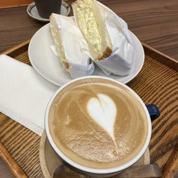 Tamago Sando and Vanilla Latte: Dine IN
