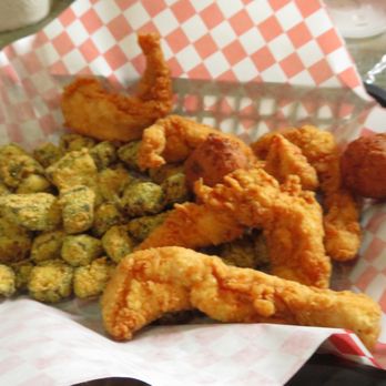 The Catch: S Post Oak - a basket full of fried food - Seafood Near Me - Houston, Texas The Catch: S Post Oak - a basket full of fried food - Seafood Near Me - Houston, Texas