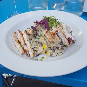 Love Lane Kitchen - Summer risotto. Great mix of corn, mushrooms, prosciutto and seasonings. The extra chicken was my idea :) - Breakfast & Brunch Near Me - Mattituck, New York Love Lane Kitchen - Summer risotto. Great mix of corn, mushrooms, prosciutto and seasonings. The extra chicken was my idea :) - Breakfast & Brunch Near Me - Mattituck, New York