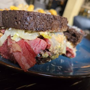 Orleans Room - The OG Reuben. We got the double and split it. That Rye bread oh my. - Coffee & Tea Near Me - Omaha, Nebraska Orleans Room - The OG Reuben. We got the double and split it. That Rye bread oh my. - Coffee & Tea Near Me - Omaha, Nebraska