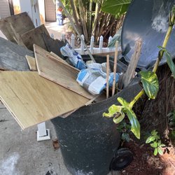 A&A Skilled Tradesman - Garbage can that was upside down to NOT BE USED. I had to remove their debris.