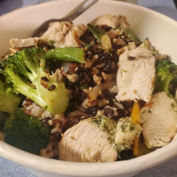 Flower Child - Chicken forbidden rice bowl - Vegetarian Near Me - Denver, Colorado Flower Child - Chicken forbidden rice bowl - Vegetarian Near Me - Denver, Colorado