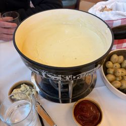 Pasta n' More - Fondue for 2 It came with bread and potatoes (no veggies at this place sadly)