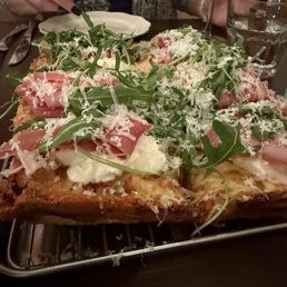 Arugula, prosciutto, burrata, on white base pizza (cannot remember the name!! So good!) Arugula, prosciutto, burrata, on white base pizza (cannot remember the name!! So good!)