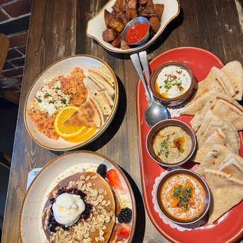 Lokma - Greek Yogurt Pancakes Menemen House Potatoes Trio Spreads - Mediterranean Near Me - San Francisco, California Lokma - Greek Yogurt Pancakes Menemen House Potatoes Trio Spreads - Mediterranean Near Me - San Francisco, California