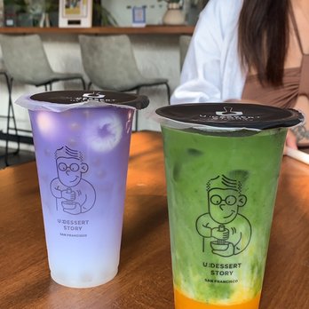 U :Dessert Story - Mango Matcha Fresca, Blue Lychee Special Drink - Desserts Near Me - Berkeley, California
