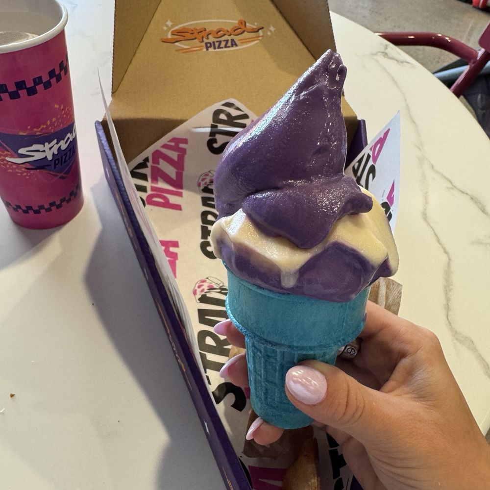 Ube vanilla ice cream cone Ube vanilla ice cream cone