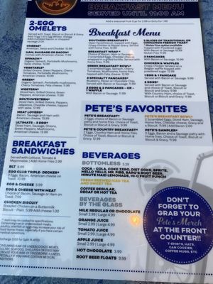 Menu photo 1 Pete's Restaurant & Coffee Shop Knoxville, TN