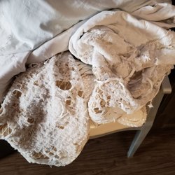 Willow Springs Rehabilitation & Healthcare Center - Blanket full of holes that was on the bed
