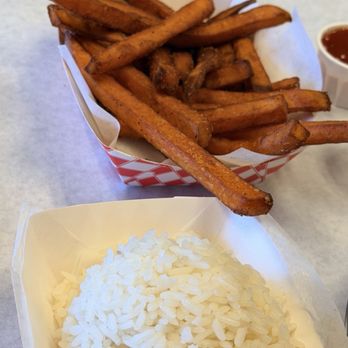 Rockin Crab - Rice and sweet potato fries - Seafood Near Me - Spring Valley, Nevada Rockin Crab - Rice and sweet potato fries - Seafood Near Me - Spring Valley, Nevada