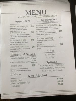Menu photo 1 Victoria Valley Vineyards Cleveland, SC Menu photo 1 Victoria Valley Vineyards Cleveland, SC