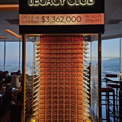 500 gold bars with live tracking of the current value.