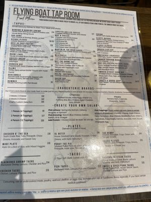 Menu photo 6 Flying Boat Tap Room Ocala, FL