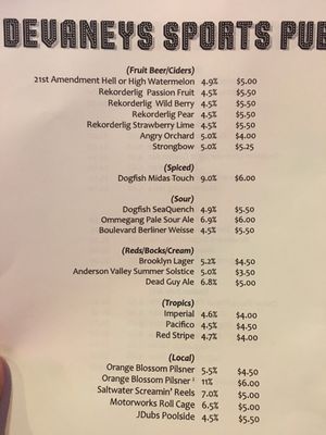 Menu photo 5 Devaney's Sports Pub Winter Park, FL