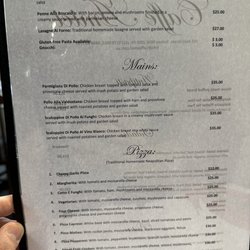 Caffe Amici - Menu