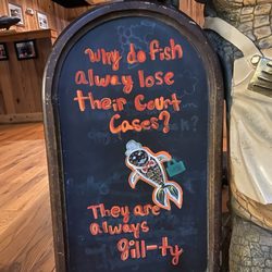 Angelo's Seafood Restaurant - Daily coastal riddle at Angelo's