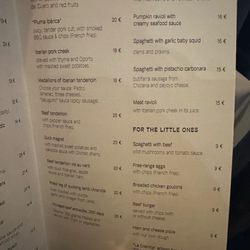 Balandro - Menu