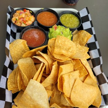 Diego's - Fantastic chips and salsa platter and we added guac too, although it needed some salt. - Mexican Near Me - Newport, Rhode Island