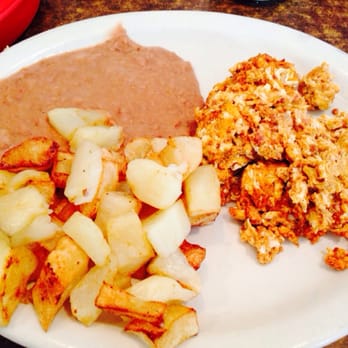 Vazquez Restaurant - Classic plate with chorizo and egg mixed. - Mexican Near Me - Austin, Texas Vazquez Restaurant - Classic plate with chorizo and egg mixed. - Mexican Near Me - Austin, Texas