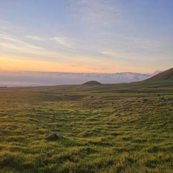 Makani Olu Ranch - A view of the lower ranch at sunset