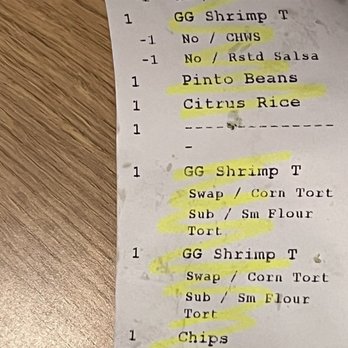 Rubio's Coastal Grill - Order receipt - Mexican Near Me - Redlands, California