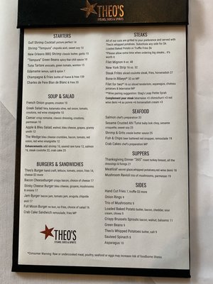 Menu photo 6 Theo's Steaks, Sides & Spirits - Rehoboth Beach Rehoboth Beach, DE Menu photo 6 Theo's Steaks, Sides & Spirits - Rehoboth Beach Rehoboth Beach, DE