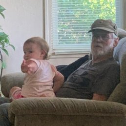 That's me with my great granddaughter Ellie. Arrived safely and on time and with Enterprise.