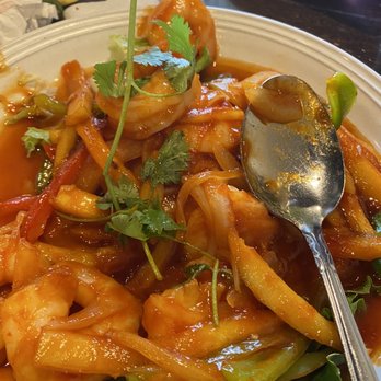 Banana Leaf - Mango Jumbo Shrimp - Malaysian Near Me - Houston, Texas Banana Leaf - Mango Jumbo Shrimp - Malaysian Near Me - Houston, Texas