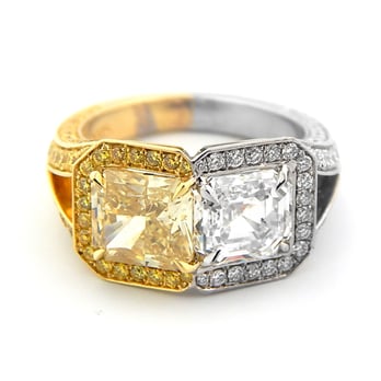 Gem Appraisal Industry GAI - 2 Carat each Double Engagement Ring - Appraisal Services Near Me - New York, New York Gem Appraisal Industry GAI - 2 Carat each Double Engagement Ring - Appraisal Services Near Me - New York, New York