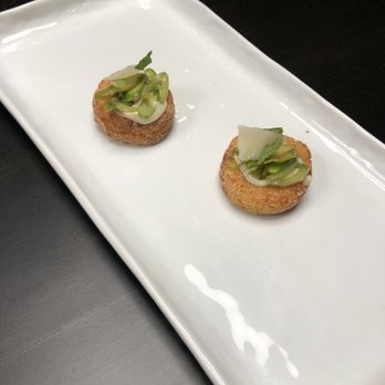 Whoa Nelly Catering - house smoked black cod on crispy potato pancakes with meyer lemon crème fraîche, dill, and chives | gf - Caterers Near Me Whoa Nelly Catering - house smoked black cod on crispy potato pancakes with meyer lemon crème fraîche, dill, and chives | gf - Caterers Near Me