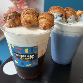 Unregular Bakery - Left: Cold Brew; Right: Blue Matcha - Bakeries Near Me - New York, New York Unregular Bakery - Left: Cold Brew; Right: Blue Matcha - Bakeries Near Me - New York, New York
