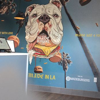 Made Burgers Take Out - The mural on the wall - American Near Me - Gardena, California Made Burgers Take Out - The mural on the wall - American Near Me - Gardena, California