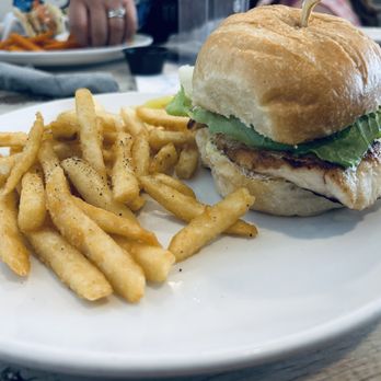 Wickies Lighthouse Restaurant - Grilled Grouper swich, fries - Diners Near Me - Sanibel, Florida