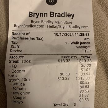 Brynn Bradley - Price of the sandwich does not include the simple things that should come with the order. - Sandwiches Near Me - Woodbury Heights, New Jersey