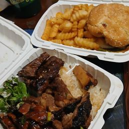 Kanak attack Plate & Cheeseburger and fries Kanak attack Plate & Cheeseburger and fries