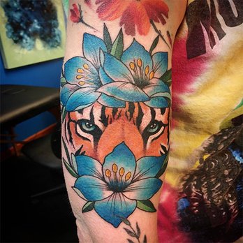 Electric Eye Tattoo - Tiger In Color - Tattoo Near Me - Sapulpa, Oklahoma Electric Eye Tattoo - Tiger In Color - Tattoo Near Me - Sapulpa, Oklahoma